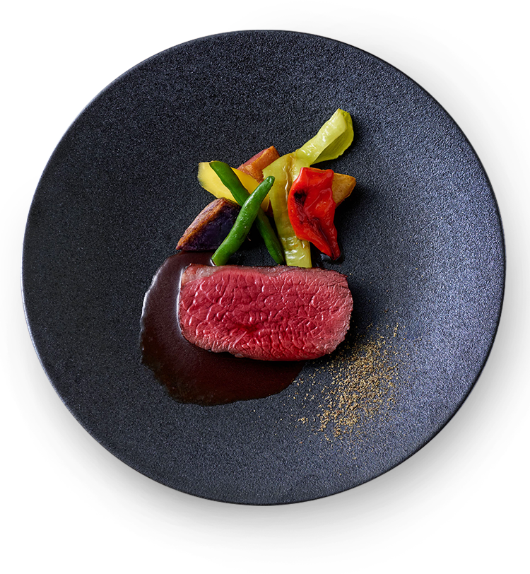 鹿肉とフォアグラ